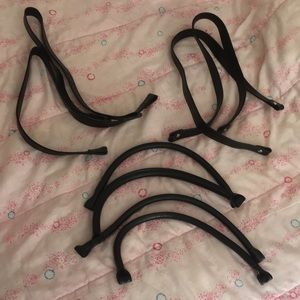 (E) 8 extra Miche bag handles. Black